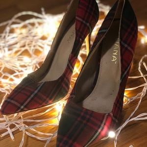 Plaid High Heels
